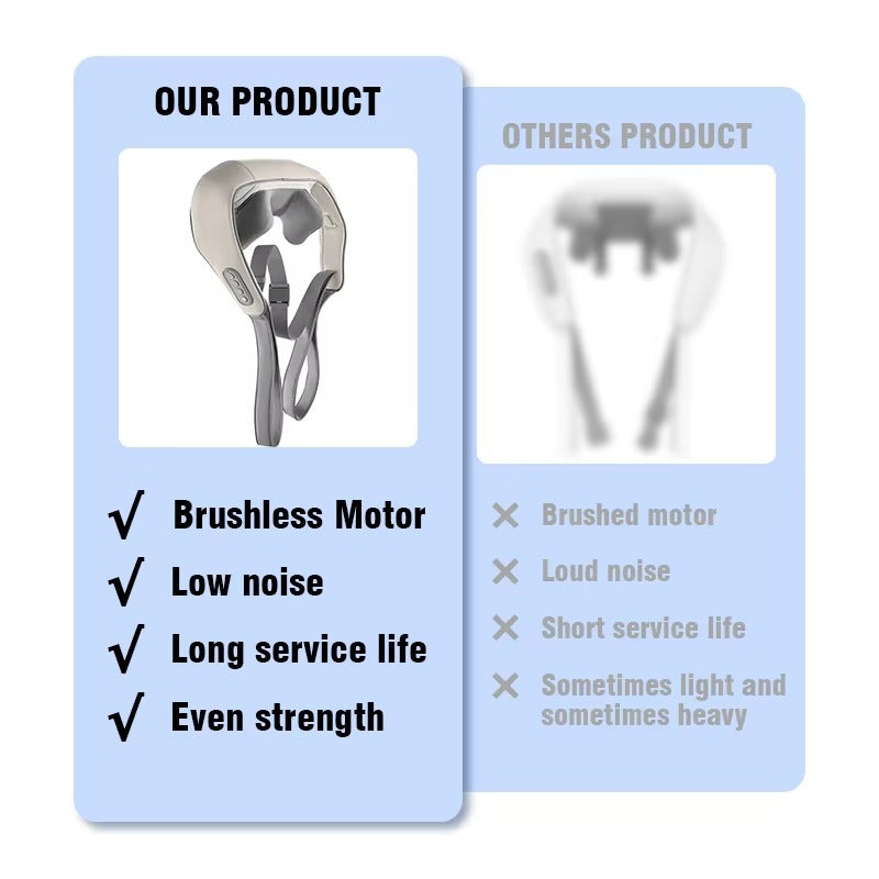 2025 Hot Products Hand-Like Kneading Massage Neck and Shoulder and Back Massager Heating Shiatsu Neck Massager Electric