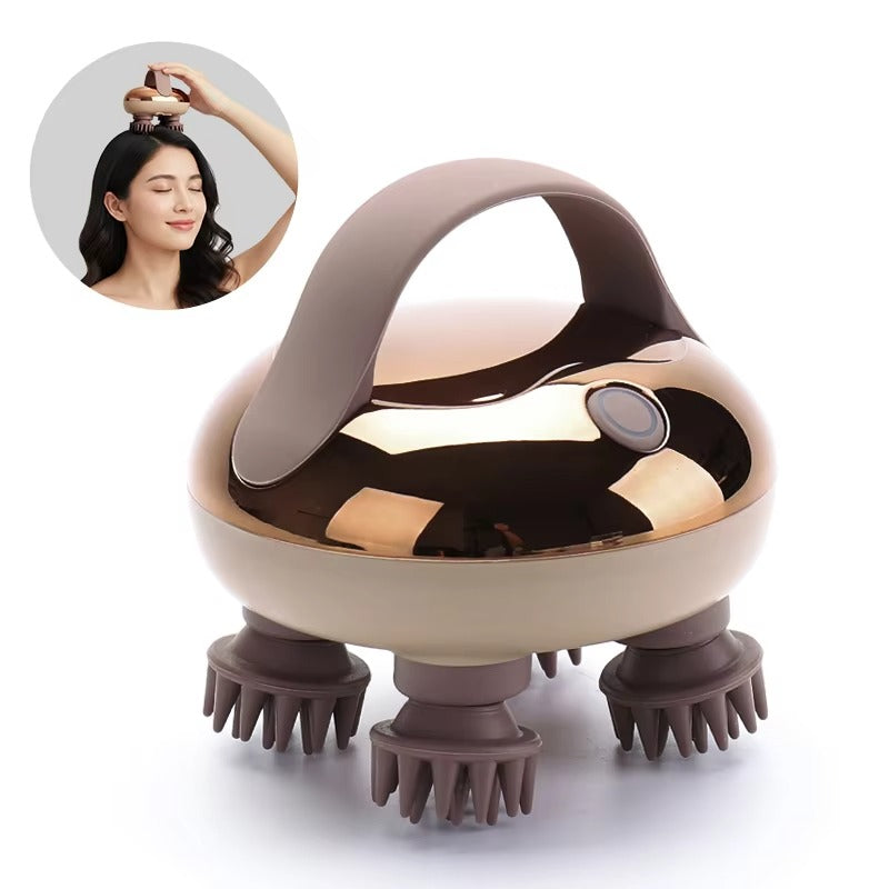 Rechargeable Electric Scalp Massager Handheld Electric Head Scalp Vibrating Silicone Head Massage Brush