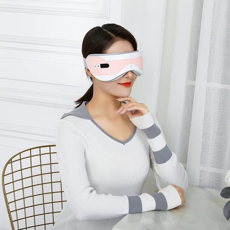 Portable Vibration Eyes Intelligent Massager Relieve Pressure Eye Massager Easy Control Machine White Comfortable Heat Massager