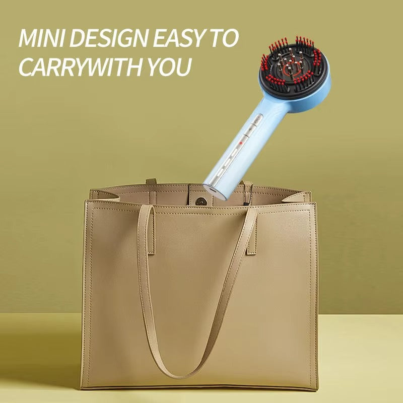 Electric Scalp Massage Comb: Nebulization, 3-Speed Modes - Portable Oil Applicator with Red Light for Hair Growth & Scalp Relax