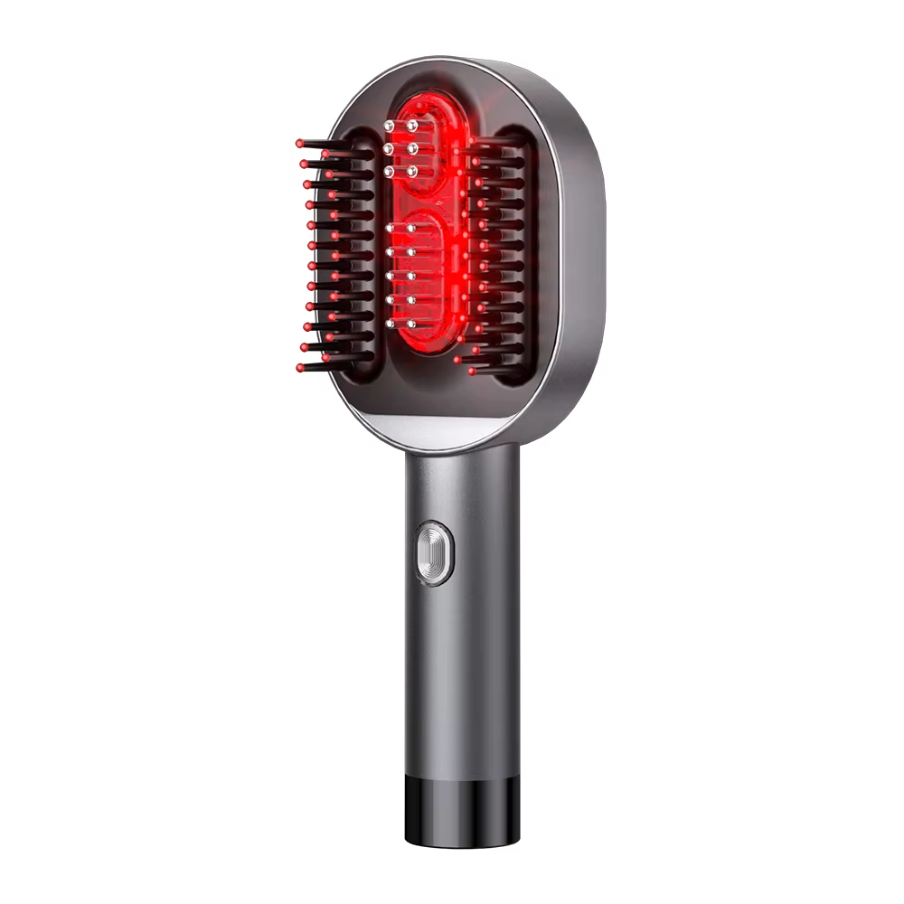 New Factory Wholesale Electric Scalp Massage Brush Hair Oil Comb Heating Applicator Red Light Hair Growth Head Massager